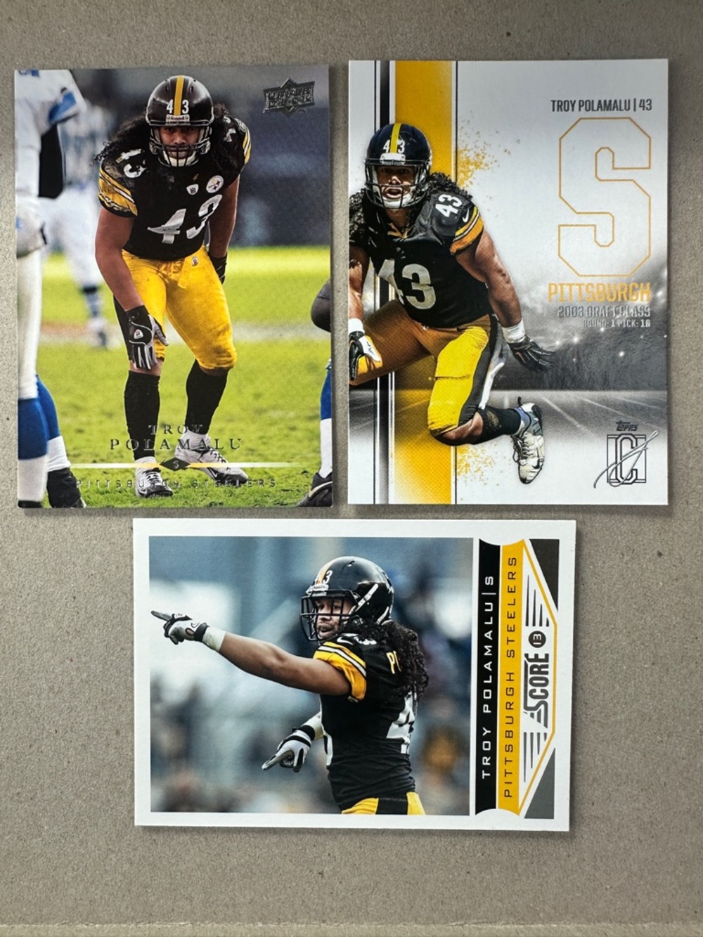 Steelers Troy Polamalu & Ben Roethlisberger + teammates lot of 16 - Picture 2 of 15